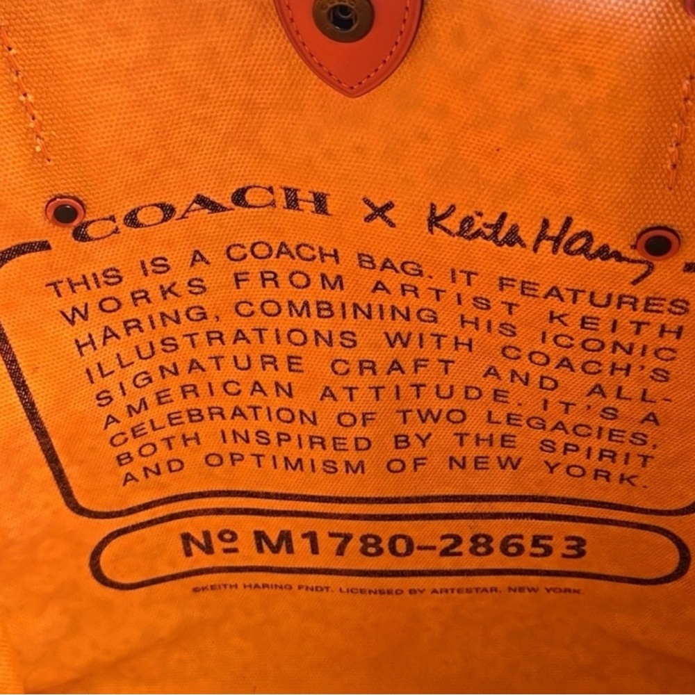 Coach 1941 x Keith Haring Limited Edition Floral Dancing Tote - Picture 13 of 13